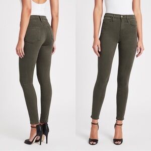 FRAME Le High Skinny High Rise Milltary Green Sz 29